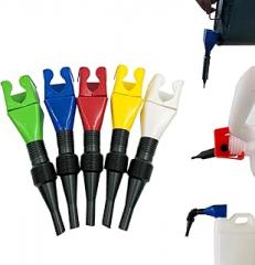 Flexible Draining Tool Snap Funnel Universal Small Oil Funnel Plastic Clasp Funnel Multi-Functional Funnels for Automotive 5Pcs
