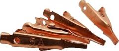 Smooth Toothless Alligator Clips Solid Copper 4 Pack 1.1in Small or Micro for Precision Electronics Wiring Connections Test Prototyping Soldering Heat Sinks DIY 5 amps (5a) Crimp or Solder