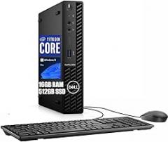 Dell OptiPlex 3090 Micro Desktop Computer Mini PC, 11th Gen Hexa-Core i5-11500T, 16GB DDR4 RAM, 512GB SSD, Keyboard and Mouse, WiFi, BT, Windows 11 Pro (Renewed)