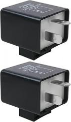 2 Pack CF12 Electronic Flasher - Normalizes Turn Signal Flash Rate for 12V Automotive Systems
