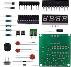 New 2024 4 Bits Digital Led Electronic Clock DIY Kits PCB Soldering Practice Learning Board At89C2051 and Components Dc 9V-12V Accessories