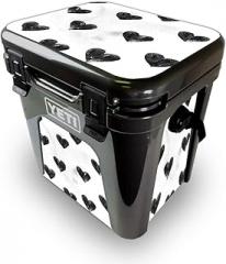 MightySkins Skin Compatible with Yeti Roadie 24 Hard Cooler - Ink Hearts | Protective Viny wrap | Easy to Apply and Change Style | Made in The USA