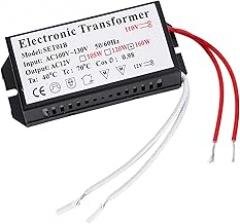 110V to 12V Electronic Transformer Voltage Converter Smart Power Supply Driver Full Power Stable Output Support Dimming Segmentation Remote Control Ultra Thin Shell Case (160W)