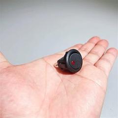 Micro Switches Rocker Switch 4pcs12v / 220V 3-pin 4-Color cat Eye Mini Switch with LED Light Toggle Rocker Switch Ship/car/Home/Industrial SPST Electronics (Color : 4pcs Red, Size : 12V)