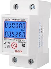 DDS6619 LCD Digital Backlight Single Phase Energy Meter kWh Power Consumption Meter Wattmeter Electronic AC 220V 80A Reset Zero(110V)