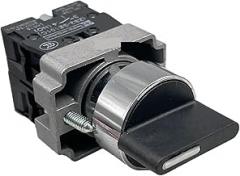 22mm XB2-BD25 XB2-BD33 XB2-BD35 XB2-BD53 1NO/2NO/1NO1NC 2/3 Position Self Locking/self resetting selector Knob Switch(XB2-BD33 3G Lock 2NO)