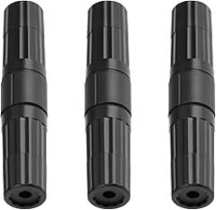 3Pcs RJ45 Outdoor Shielded Network Ethernet Cable Extender Coupler 105x21mm 100Mbps for Automotive Electronics Black