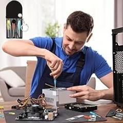 3PCS Mini Screwdriver Keychain Set 3-Piece Lightweight With Keyring And Portable Snap-Closure Pouch For On-The-Go Repairs, Electronics And Travel, Mix