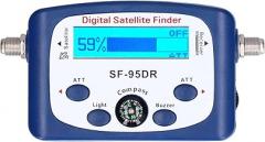 SF - 95DR Portable Digital TV Satellite Signal Finder with LED Display and Integrated Compass - Electronic Buzzer Signal Strength Meter for Antenna Alignment - 950-2150MHz Range