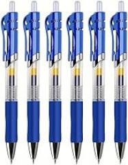 6/13pcs Retractable Gel Pens Set Black/Red/Blue Ink Ballpoint for Writing Refill Office Accessories School Supplies Stationery(6 Blue Pen)