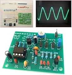 NE555 Multi-Channel Waveform Generator Module for DIY Electronics: Sine, Triangle, Square & Sawtooth Generator Kit with Adjustable Frequency and Amplitude, DC 6–12V Input