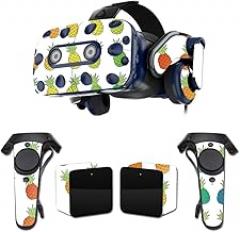 MightySkins Skin Compatible with HTC Vive Pro VR Headset - Rainbow Pineapples | Protective, Durable, and Unique Vinyl Decal wrap Cover | Easy to Apply, Remove, and Change Styles | Made in The USA