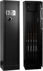 Gun Safes for Home Low Carbon Alloy Steel Pistol Safe Electronic Code Key Safe with Stylish Code Panel Gun Locker with Exquisite Knob for Gun Storage