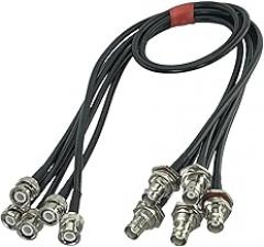 RG58 BNC Male Plug to BNC Female Bulkhead Crimp C0innector RIF Pigtail Coax Jumper Cable Wire Terminals 6inch~10FT New 2026 High for Reliable Electronic Component, Precision, Stable Performance