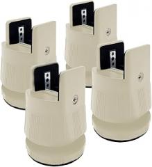 Bed Risers, Couch Lifters for Height Adjustable 2.36-3.15'', Suitable for Leg Diameter 0-1.97'' of Couches, Tables, Bed Chair, Chair risers Support Up to 1500 Lbs (4 Pack，White)