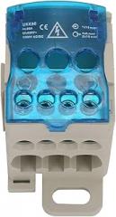 Electrical Distribution Box 80A Din Rail Electric Wire Connector Block Distribution Box Universal Power Junction Box