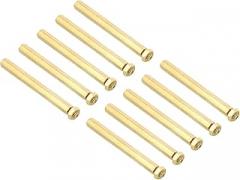 PATIKIL 30mm+3mm M2 Standoff Screws, 40 Pack Brass Hex PCB Standoffs Nuts for Motherboards, Computer Cases, Circuit Boards, Electronics, Gold Tone
