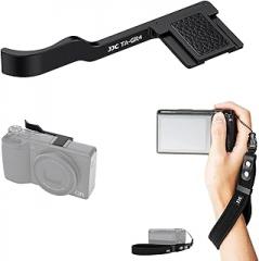 JJC Metal Thumb Up Grip with Camera Wrist Strap, Soft Neoprene Hand Strap for Ricoh GR IV GRIV GR4 Digital Camera
