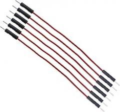 20Pcs 1P 2.54mm Jumper wire line 10/20/30cm Female Male 24AWG Wire test line electronic line (M-M-10CM-red)