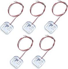 Ciieeo 5Pcs Half Bridge Strain Load Sensor for Human Scale Weighing Pressure Sensor for Digital Scales for Electronic Balance DIY Projects Wire Color Random