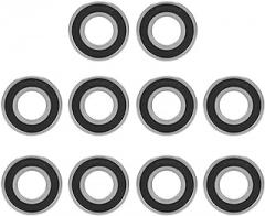 10 Pcs 6002-2RS Bearings,Single Row Flanged Stainless Bearing Deep Groove High Speed Bearing Used in Machine Tools Electronic Equipment