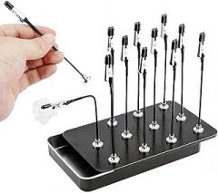 Adjustable Third Hand with Strong Magnetic Base & Flexible Gooseneck, Helping Hands Tool with Alligator Clip for Soldering, Electronics Repair, Crafts, Model Building (4.9 Inch)