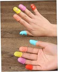 Fingerless Non-Slip Coating 10pcs Finger Sleeves for Typing Electronics Random Color