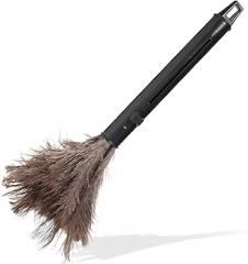 Retractable Fine Hair Duster with Anti-Static Thickened Ostrich Bristles for Home and Car Dust Cleaning, Reusable Interior Furniture and Vehicle Dust Removal Tool