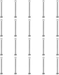 M4 x 55 mm 304 Stainless Steel Hex Bolts Bolts Nuts Washers and Lock Washers Assortment Complete Thread Bare Finish for Household Electronics 20 Sets