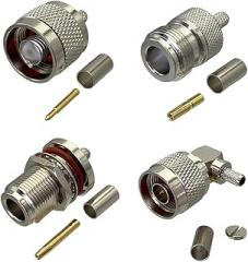 N Male Plug Female Bulkhead C0innector Crimp RG316 RG174 RG58 RG142 RG8X RG5 RG6 RG8 LMR400 Cable RIF Coaxial 1Pcs New 2026 High for Reliable Electronic Component, Precision, Stable Performance