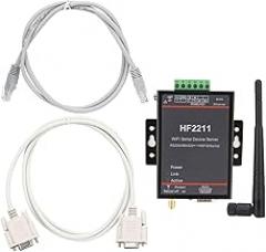 plplaaoo HF2211 Serial Server RS232 485 422 to WiFi Ethernet DTU Network Communication Device 5 36VDC for Industrial Automation IoT Solutions