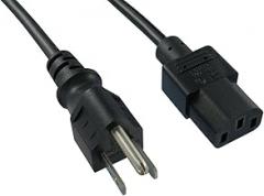 Qualtek Electronics Power Cord, Nema 5-15P/iec C13, 2M, 10A - 312007-01