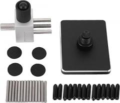 Mini Vise, Adjustable Handheld Clamping Vise with Detachable Base and 14 Stainless Steel Rods for Jewelry Engraving Watch Repair Model Making Crafting Electronics Maintenance