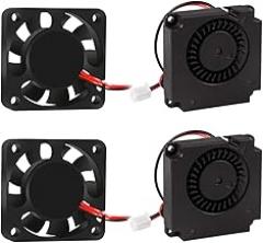 4PCS 3D Printer Brushless Cooling Fan 40x40x10mm DC12V Oil Bearing Blower Fan Turbo fan with 2 Pin Terminal for Hotend Extruder Heatsinks Makerbot MK7 MK8 CPU Chip Arduino Creality Ender 3 Ender 3 Pro
