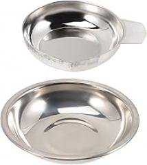 2Pcs Professional Electronic Scale Trays Stainless Steel Weighting Trays for Small Objects Jewelry and Home Use Pointed Mouth Design for Easy Pouring