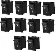 GLEAVI 10pcs Rocker Electric Switch for Vehicle Electronic Equipment Compact Design Quality Materials for Circuit Control Easy Installation