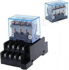 Intermediate Relay HH64P LY4NJ 10A Small Electromagnetic Relay ACDC12V24V AC110V 220V 380V with 14 pins Socket base PTF14A Electronic Accessories(DC,36V)