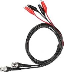 GOTOTOP BNC to Dual Test Leads, Zinc Alloy Coaxial Cable, 50Ω for Oscilloscope and Measurement Instruments, 108cm Length, Ideal for Electronics Testing