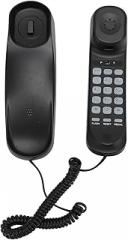 Acouto Retro Wall Mounted Phone Corded Home Phone Convenient Operating Interface Retro Wall Mounted Hotel Traditional Electronics (Black)