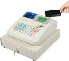 Electronic Cash Register, Thermal Printer Cash Drawer System, Dual Display & 48 Keys Supermarket POS for Small Business, Restaurant, Retail Checkout, Fast Printing