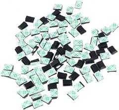 100pcs Black Adhesive Cable Clips Wire Organizers for Home Office Durable Electric Wire Holders Easy Install Cord Management