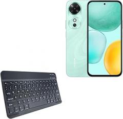 BoxWave Keyboard Compatible with Honor Play 60 - SlimKeys Bluetooth Keyboard, Portable Thin with Chiclet-Style Keys - Jet Black