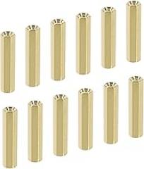 YOKIVE 20 Pcs M2.5 Spacers, Brass Hex PCB Standoffs Nuts, Keep Height Consistent, Great for Motherboard, Circuit Board, Electronics (Gold Tone, 20mm)