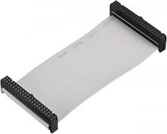 MECCANIXITY 1 Pcs IDC Connector Flat Ribbon Cable, 40 Pins 2.54mm Pitch 10cm Length FC to FC Dual Female Connector Flat Ribbon Cable Wire for Industrial Electronics, Grey