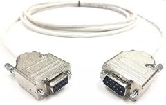 100 Foot DB9 Male to Female RS232 Extension Serial Cable - 22 AWG with Plenum White Jacket - Made in USA by Custom Cable Connection