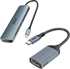 Acer 7 in 1 USB C Hub Bundle with USB C to HDMI Adapter 4K@60Hz