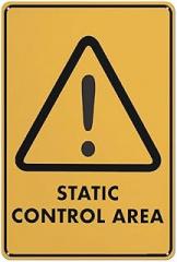 Caution Static Control Area Warning Tin Sign 12