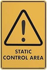 Caution Static Control Area Warning Tin Sign 12