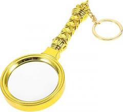 Handheld 10X Magnifying Glass 60Mm Round Lens with Gold Electroplated Frame for Elderly Reading Books Newspapers and Jewelry Inspection