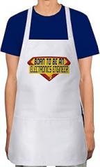 Makoroni - BORN TO BE AN ELECTRONICS ENGINEER Career Apron Adjustable Kitchen Chef Apron with 2 Pockets Cooking Baking, DesG73